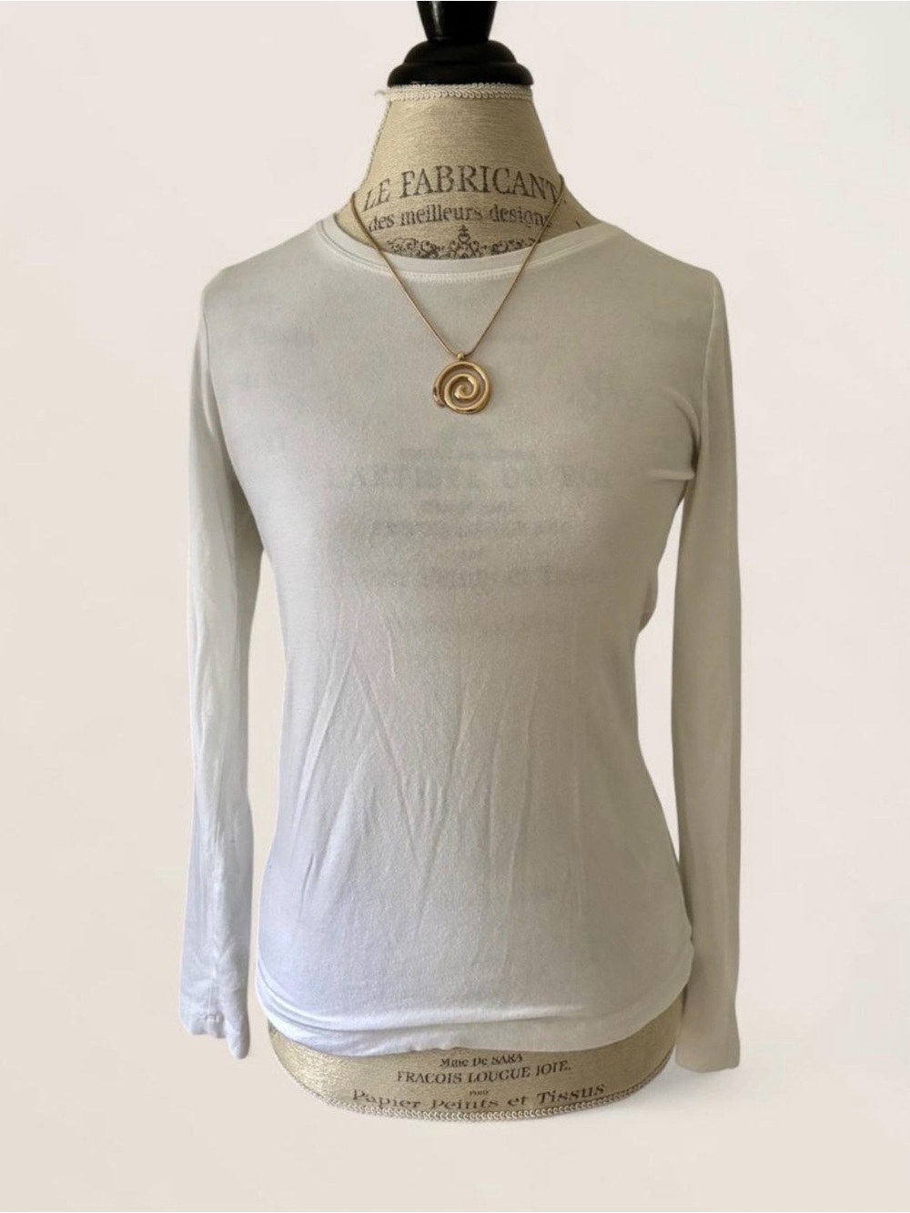Banana Republic White Long Sleeve Crewneck Top - Size XS